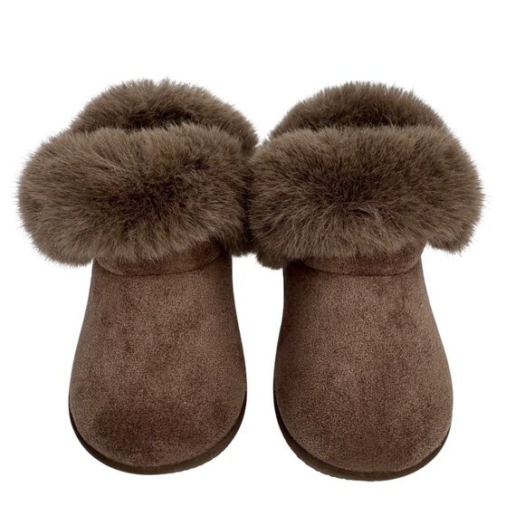 Hao Duo‎ Lai Warm Brown Faux Sued Boots Faux Fur Lined Baby Size 2 - Picture 5 of 8